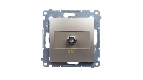 ⁨Simon 54 Antenna socket single SAT gold mat DASF1.01/44⁩ at Wasserman.eu