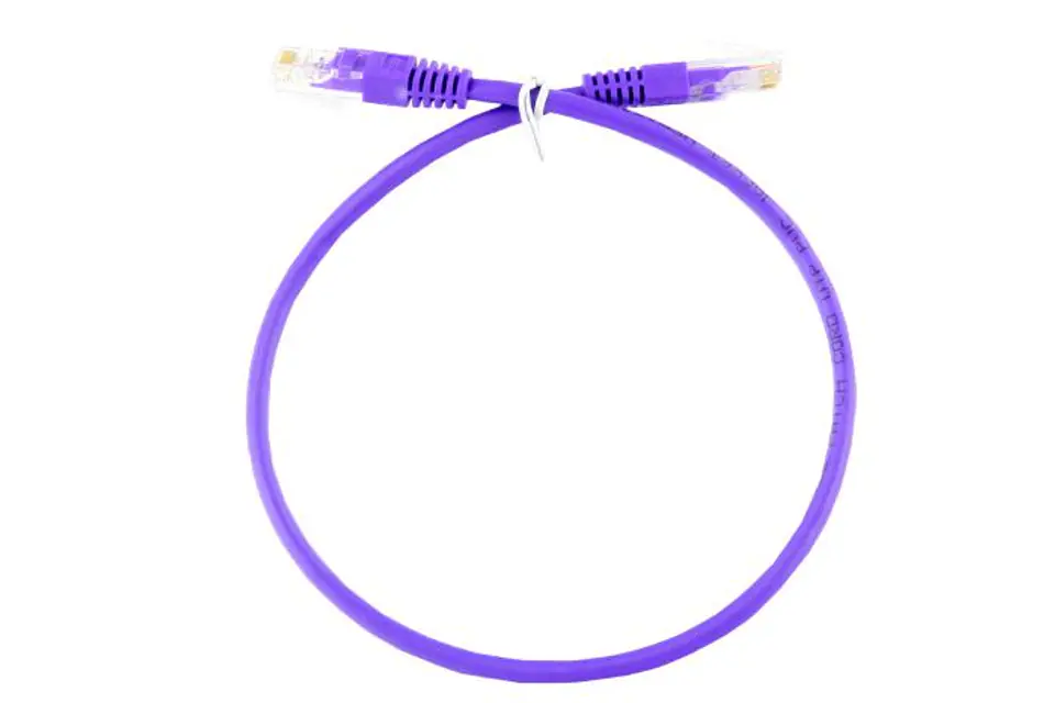 ⁨Patchcord FTP Kategorii 6 0.5m fioletowy⁩ w sklepie Wasserman.eu