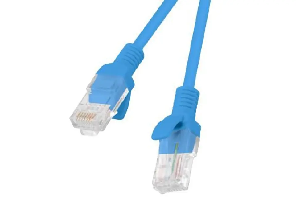 ⁨Patchcord UTP Kategorii 5e 15m niebieski⁩ w sklepie Wasserman.eu