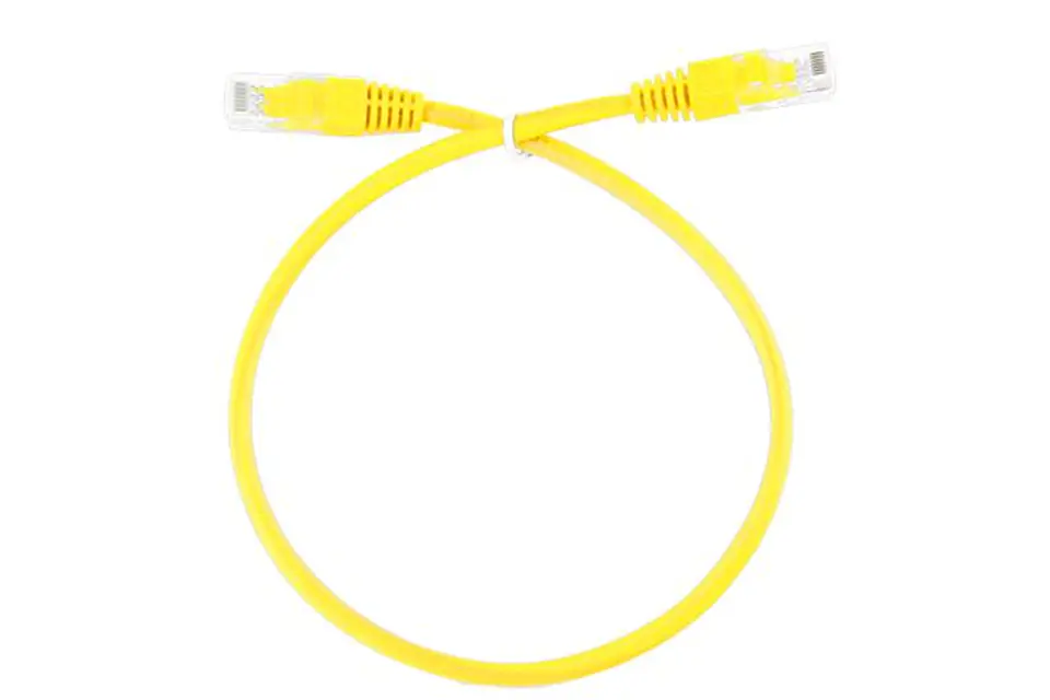 ⁨Patchcord UTP Kategorii 5e 0.5m żółty⁩ w sklepie Wasserman.eu