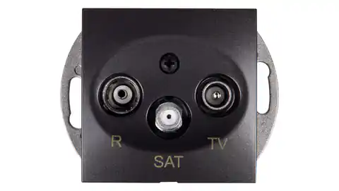 ⁨Simon 54 Antenna socket RD/TV/SAT pass-through anthracite DASP.01/48⁩ at Wasserman.eu