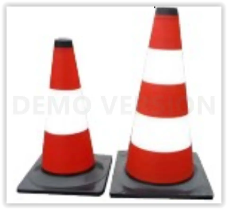 WHITE-RED ROAD BOLLARD 50CM REFLECTIVE at Wasserman.eu