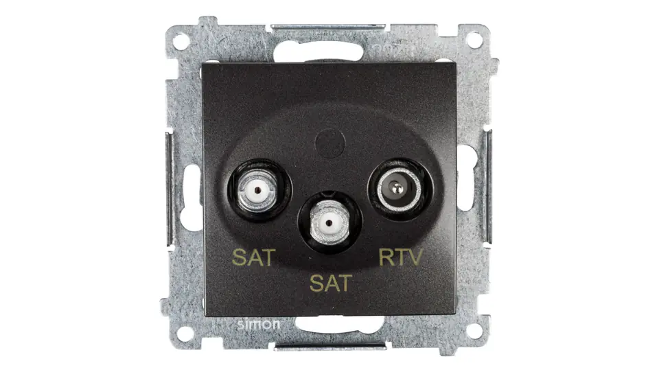 ⁨Simon 54 Antenna socket SAT/SAT/RTV terminal anthracite DASK2.01/48⁩ at Wasserman.eu
