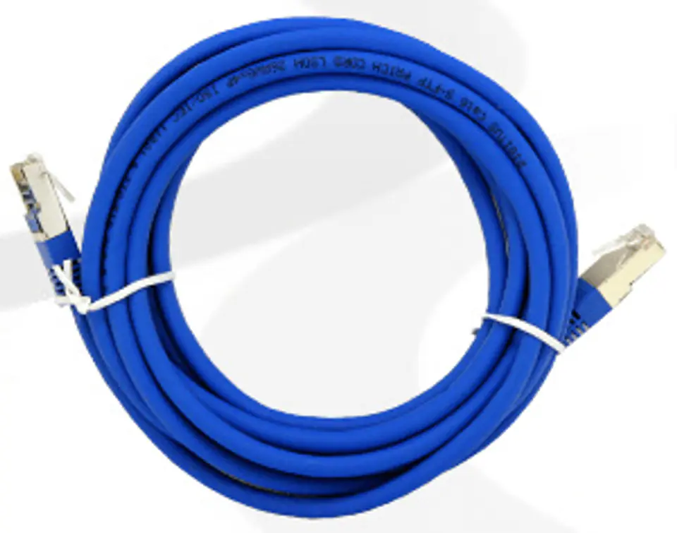⁨Patchcord FTP Kategorii 6 5m niebieski⁩ w sklepie Wasserman.eu