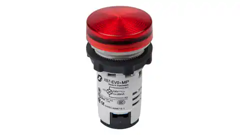 ⁨Lampka sygnalizacyjna 22mm czerwona 230-240V AC LED XB7EV04MP⁩ w sklepie Wasserman.eu