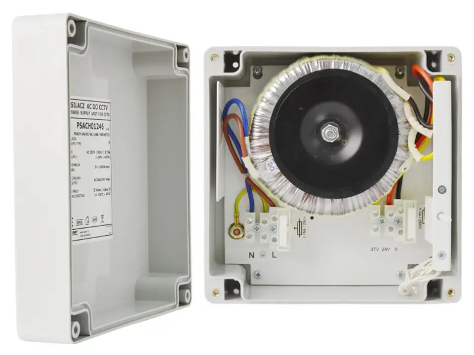 PSACH 24VAC/4A/1x4A zasilacz AC do 1 kamery obrotowej, obudowa ABS w sklepie Wasserman.eu