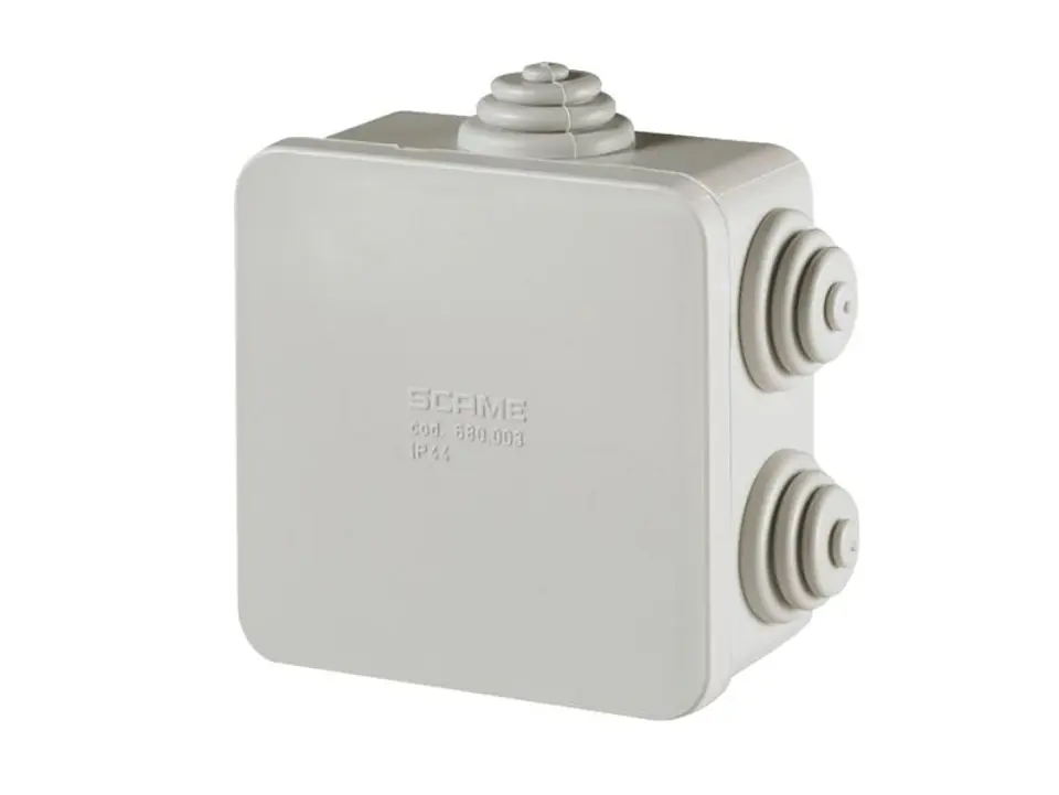 Puszka instalacyjna SCABOX 80x80x40mm z dławnicami IP44 w sklepie Wasserman.eu