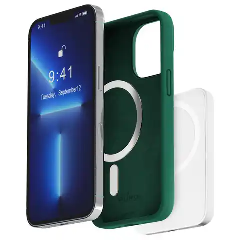 ⁨PURO ICON MAG - Etui iPhone 14 Pro MagSafe (Dark green)⁩ w sklepie Wasserman.eu