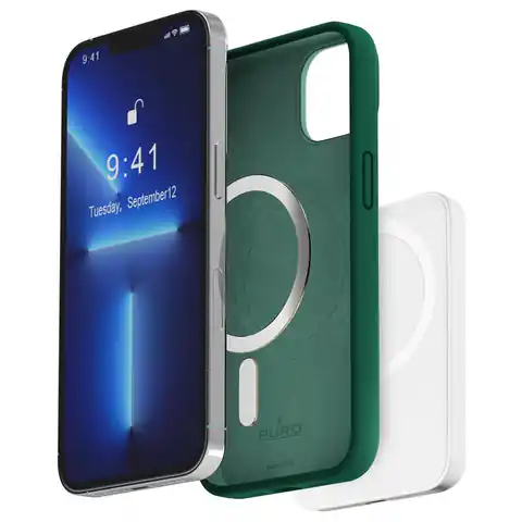 ⁨PURO ICON MAG - Etui iPhone 14 / 13 MagSafe (Dark green)⁩ w sklepie Wasserman.eu