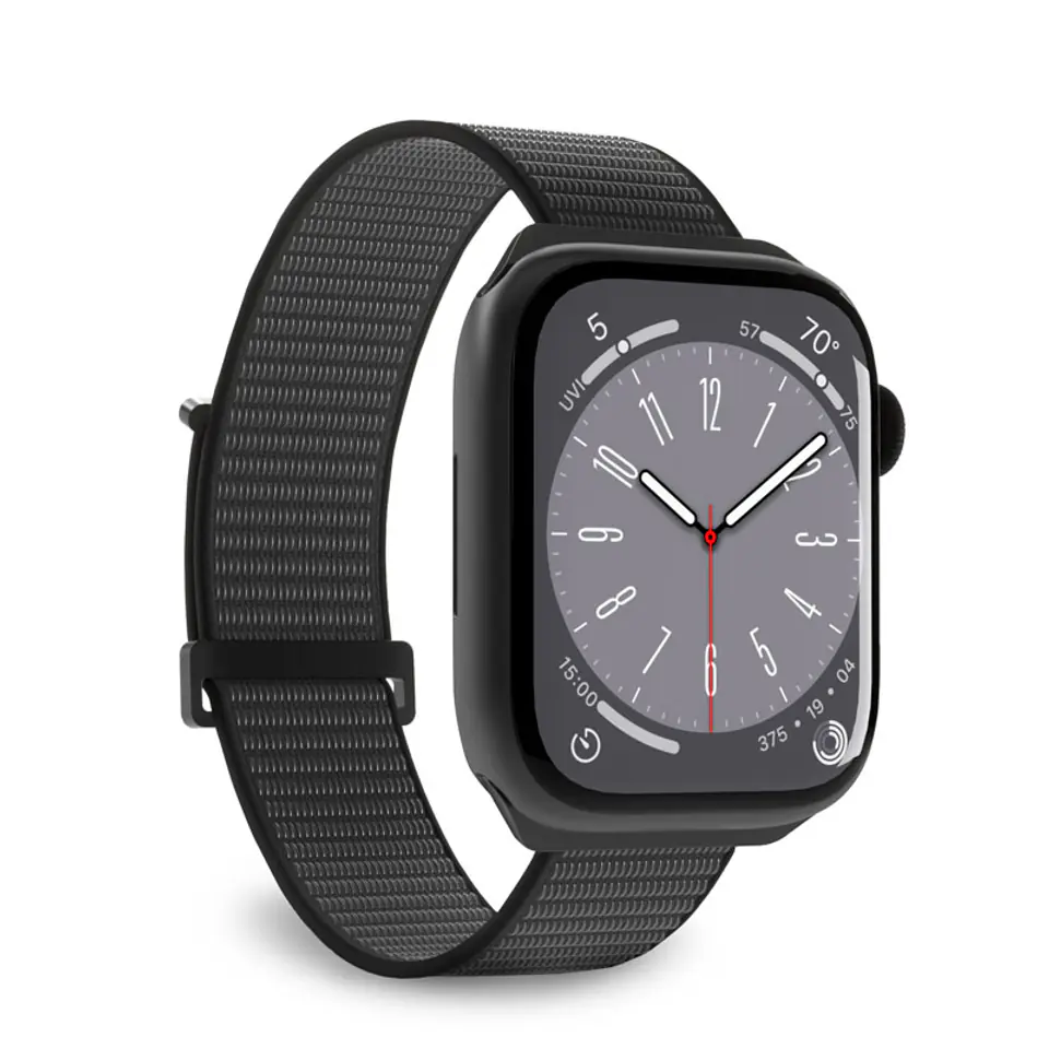 ⁨PURO Nylon Sport - Pasek do Apple Watch 44/45/46/49 mm (Czarny)⁩ w sklepie Wasserman.eu