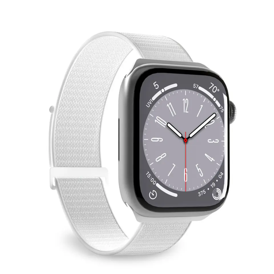 ⁨PURO Nylon Sport - Pasek do Apple Watch 44/45/46/49 mm (Biały)⁩ w sklepie Wasserman.eu