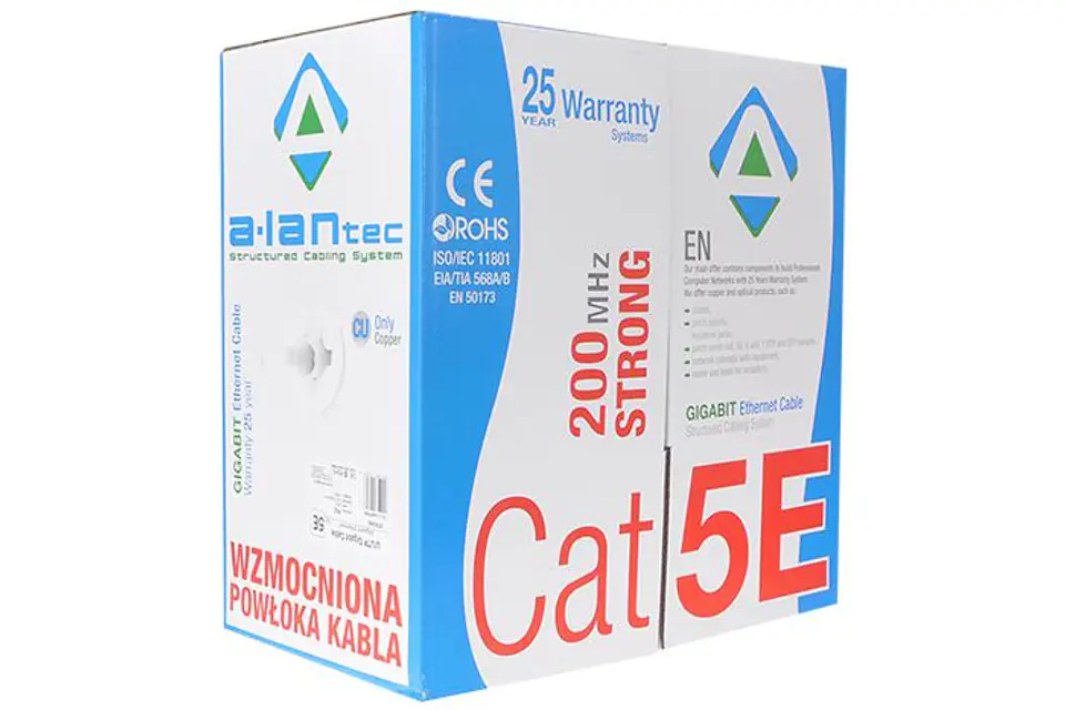 Kabel UTP kat.5e PVC 4PR 305m ALANTEC STRONG - WZMOCNIONA POWŁOKA w sklepie Wasserman.eu