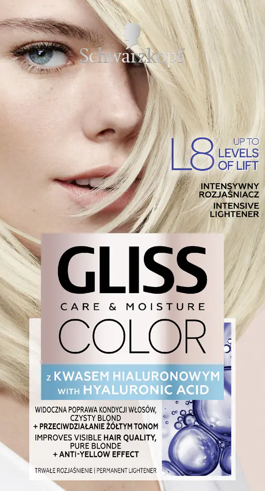 ⁨Schwarzkopf  Gliss Color Krem koloryzujący nr L8 Intensywny Rozjaśniacz 1op.⁩ w sklepie Wasserman.eu