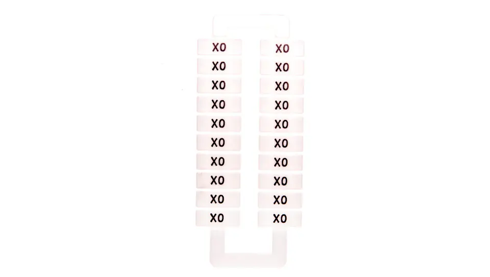 ⁨Oznacznik do złączek EURO 2,5-70mm2 /X0/ 43192 (/1 blister=20 szt/⁩ w sklepie Wasserman.eu