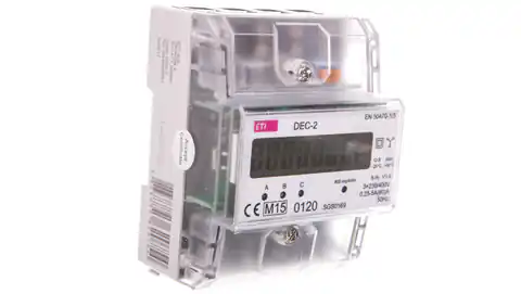 ⁨Licznik energii elektrycznej 3-fazowy 3x63A 3x230/400V AC+N IP20 DEC-2 004804051⁩ w sklepie Wasserman.eu