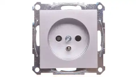 ⁨Merten System M Single socket 16A IP20 with aluminum shutters MTN2500-0460⁩ at Wasserman.eu