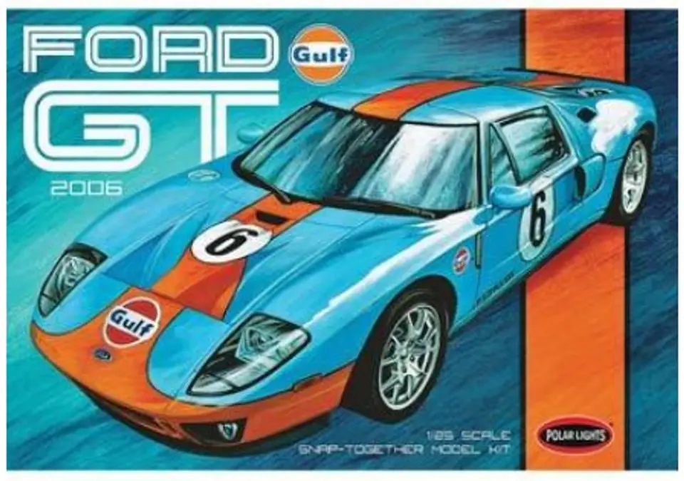 Model plastikowy - Samochód Gulf 2006 Ford GT 1:25 (Snap - do złożenia) - Polar Lights w sklepie Wasserman.eu