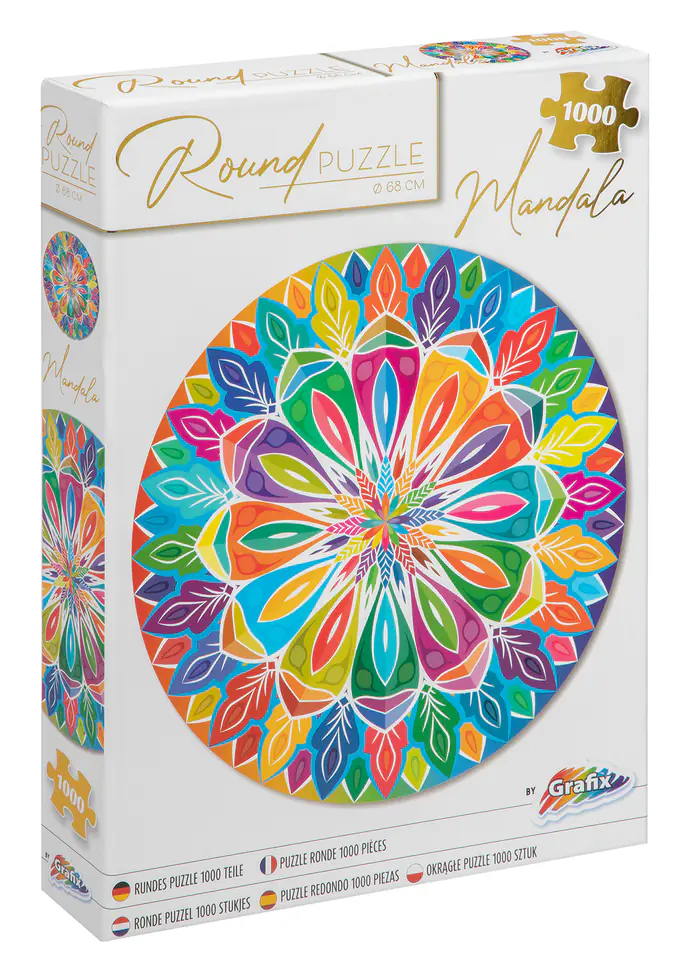 ⁨Puzzle ogrągłe Mandala 1000 el / średnica 68 cm.⁩ w sklepie Wasserman.eu