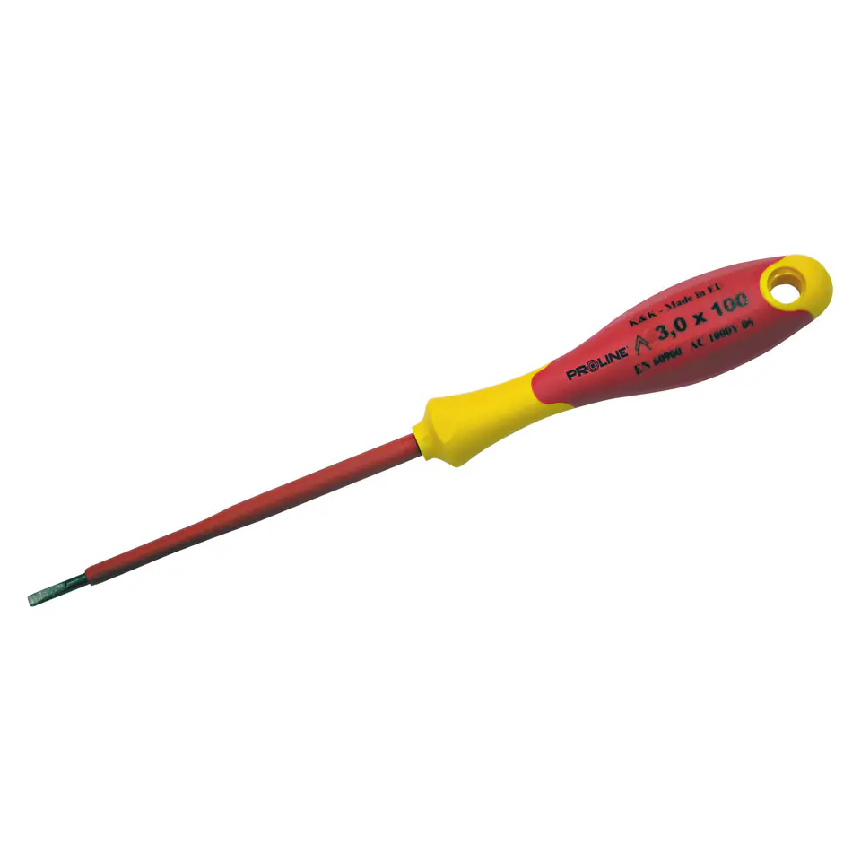 ⁨10576 Screwdriver 1000V flat electrotechnical 4.0x100 mm, Proline⁩ at Wasserman.eu