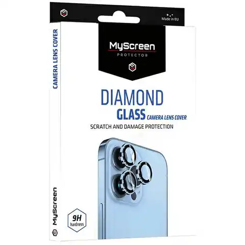 ⁨MS Diamond Glass Camera Lens Cover iPhone 14 Pro 6,1"/14 Pro Max 6,7" purpurowy/purple Ochrona na obiektyw aparatu⁩ w sklepie Wasserman.eu