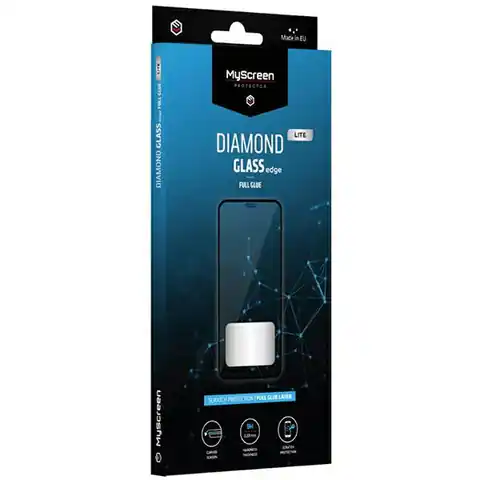 ⁨MS Diamond Glass Edge Lite FG Xiaomi Poco C40/C55 Full Glue Czarny/Black⁩ w sklepie Wasserman.eu