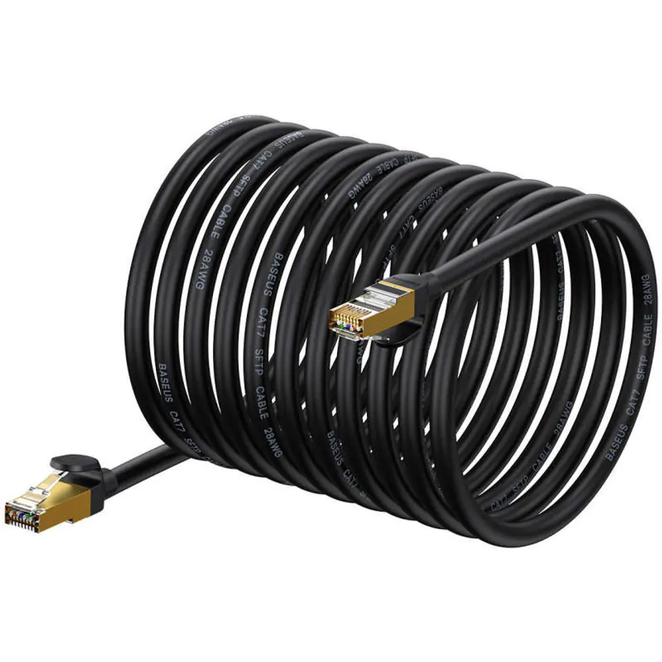 ⁨Baseus Ethernet RJ45 Network Cable, 10Gb, 30m (Black)⁩ at Wasserman.eu