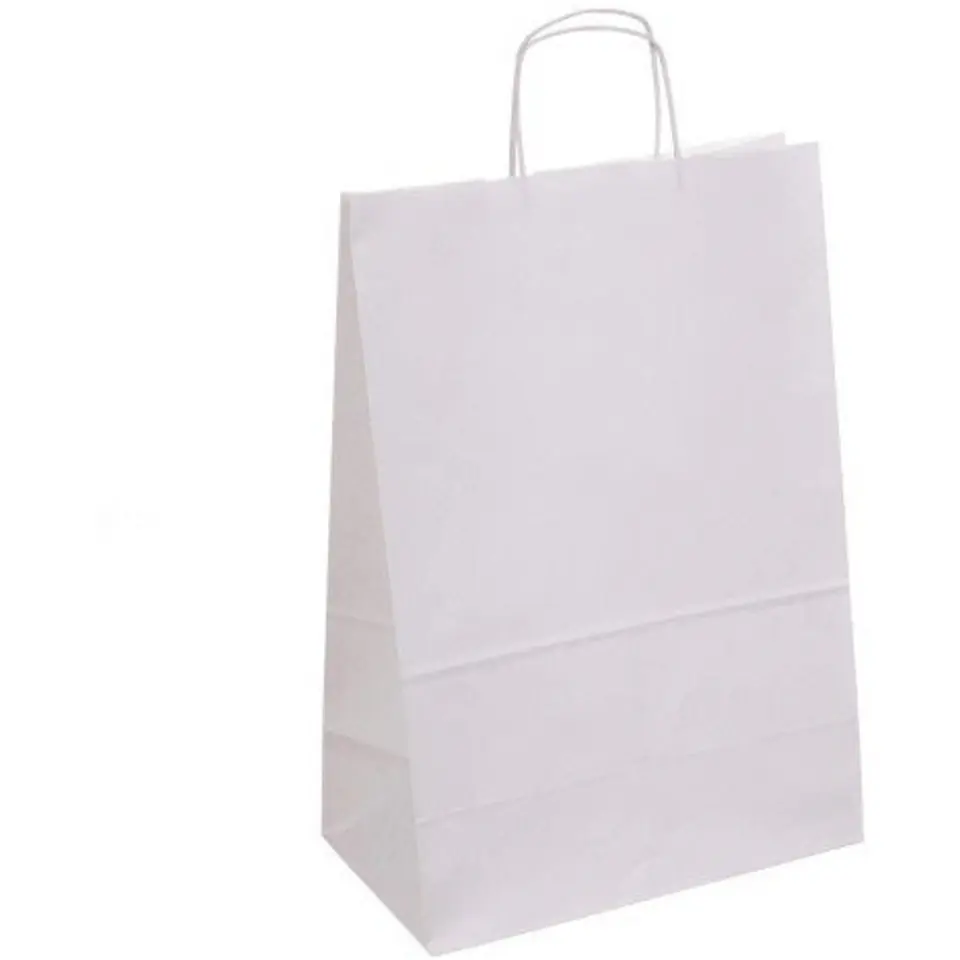 ⁨Torba ekologiczna ECOBAG 305x170x425mm biała 100g 110101040000⁩ w sklepie Wasserman.eu