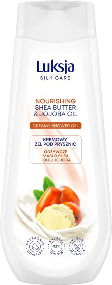 ⁨Luksja Silk Care Odżywczy Kremowy Żel pod prysznic - Masło Shea i Olej Jojoba 500ml⁩ w sklepie Wasserman.eu