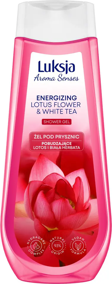 ⁨Luksja Aroma Senses Pobudzający Żel pod prysznic -  Lotos i Biała Herbata 500ml⁩ w sklepie Wasserman.eu