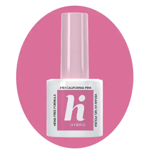 ⁨Hi Hybrid HEMA Free Lakier hybrydowy Palm Springs #151 California Pink 5ml⁩ w sklepie Wasserman.eu