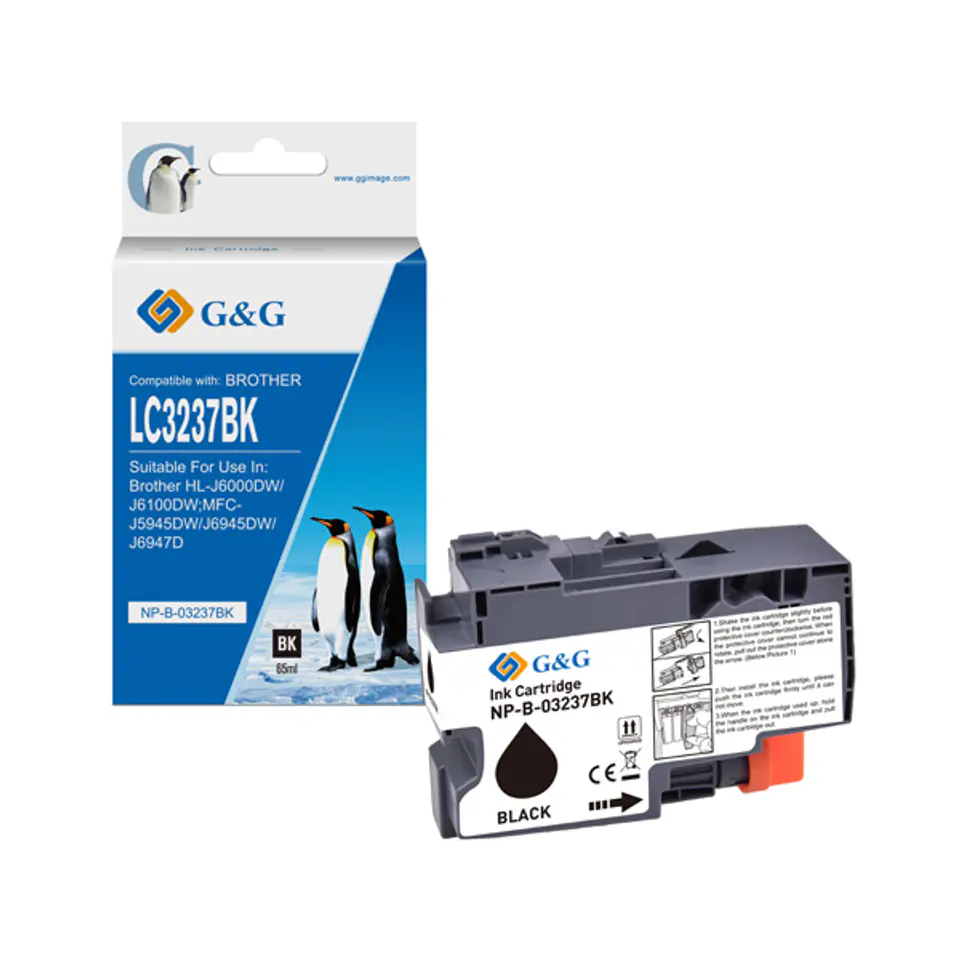 ⁨G&G kompatybilny ink / tusz z LC-3237BK, NP-B-03237BK, black, 3000s⁩ w sklepie Wasserman.eu