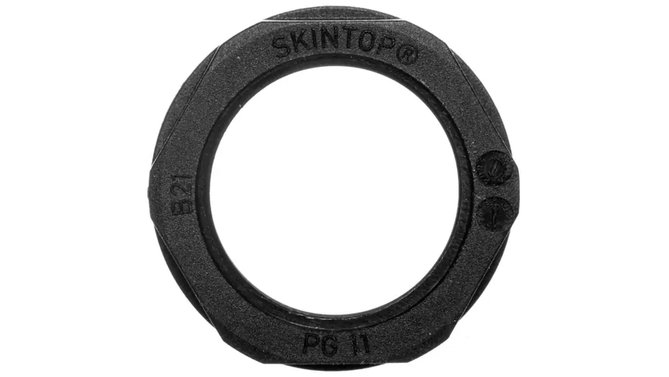 ⁨Nakrętka poliamidowa PG11 SKINTOP GMP-GL 11 czarna 53019220 /100szt./⁩ w sklepie Wasserman.eu