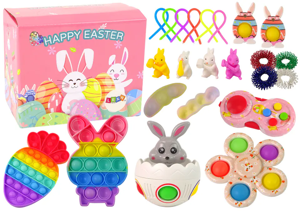 Zestaw Zabawek Wielkanocnych Fidget Toys Pop It 25 Elementów w sklepie Wasserman.eu