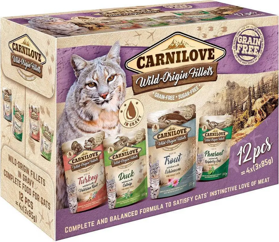 ⁨CARNILOVE Cat Wild Origin Fillets - wet cat food - 12x85g⁩ at Wasserman.eu