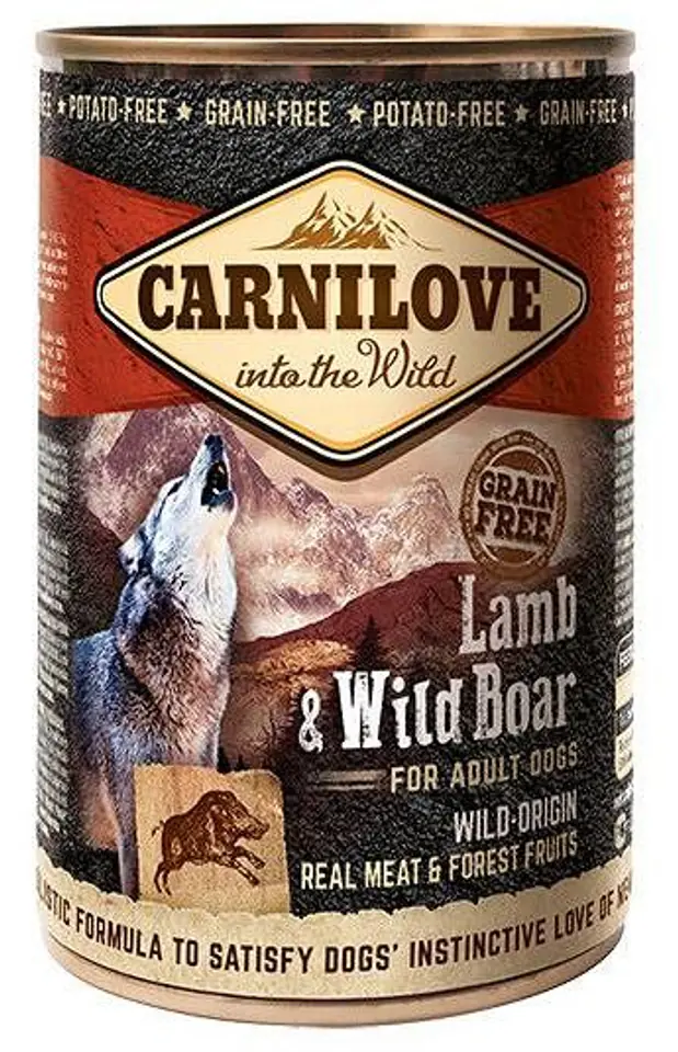 ⁨CARNILOVE Into the Wild Lamb&Wild Boar - Wet dog food - 400 g⁩ at Wasserman.eu