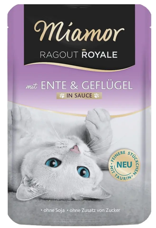 ⁨Miamor Ragout Royale z Kaczką i Drobiem w sosie saszetka 100g⁩ w sklepie Wasserman.eu