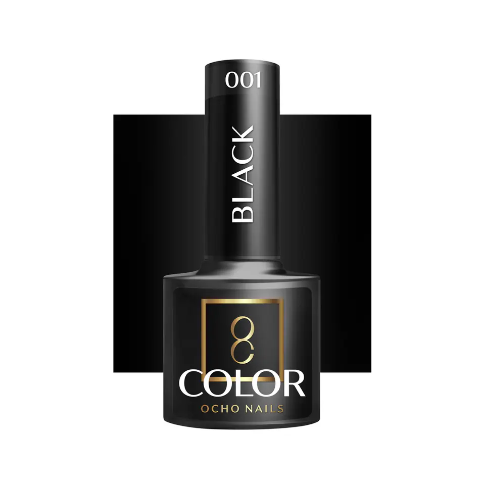 ⁨OCHO NAILS Lakier hybrydowy black 002 -5 g⁩ w sklepie Wasserman.eu