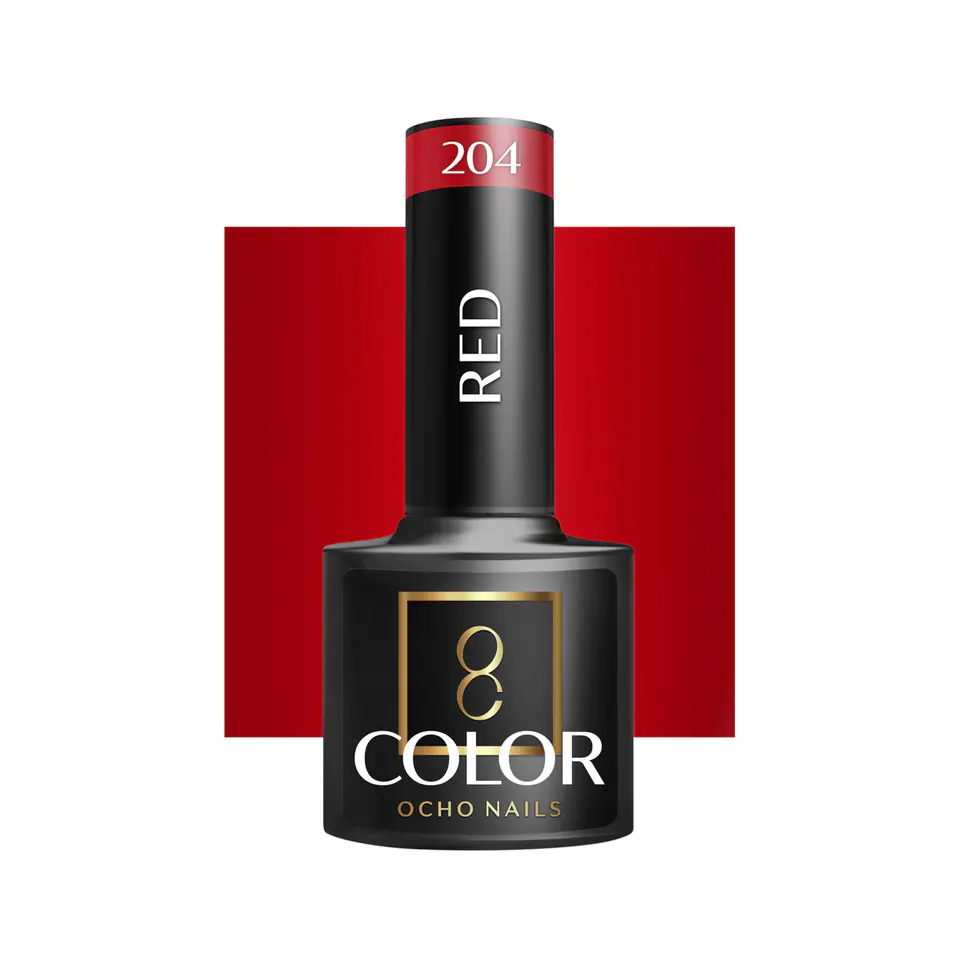 ⁨OCHO NAILS Lakier hybrydowy red 204 -5 g⁩ w sklepie Wasserman.eu