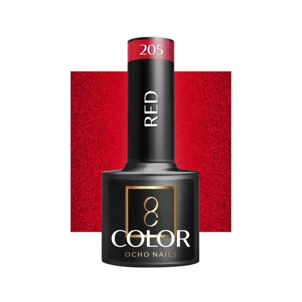 ⁨OCHO NAILS Lakier hybrydowy red 205 -5 g⁩ w sklepie Wasserman.eu