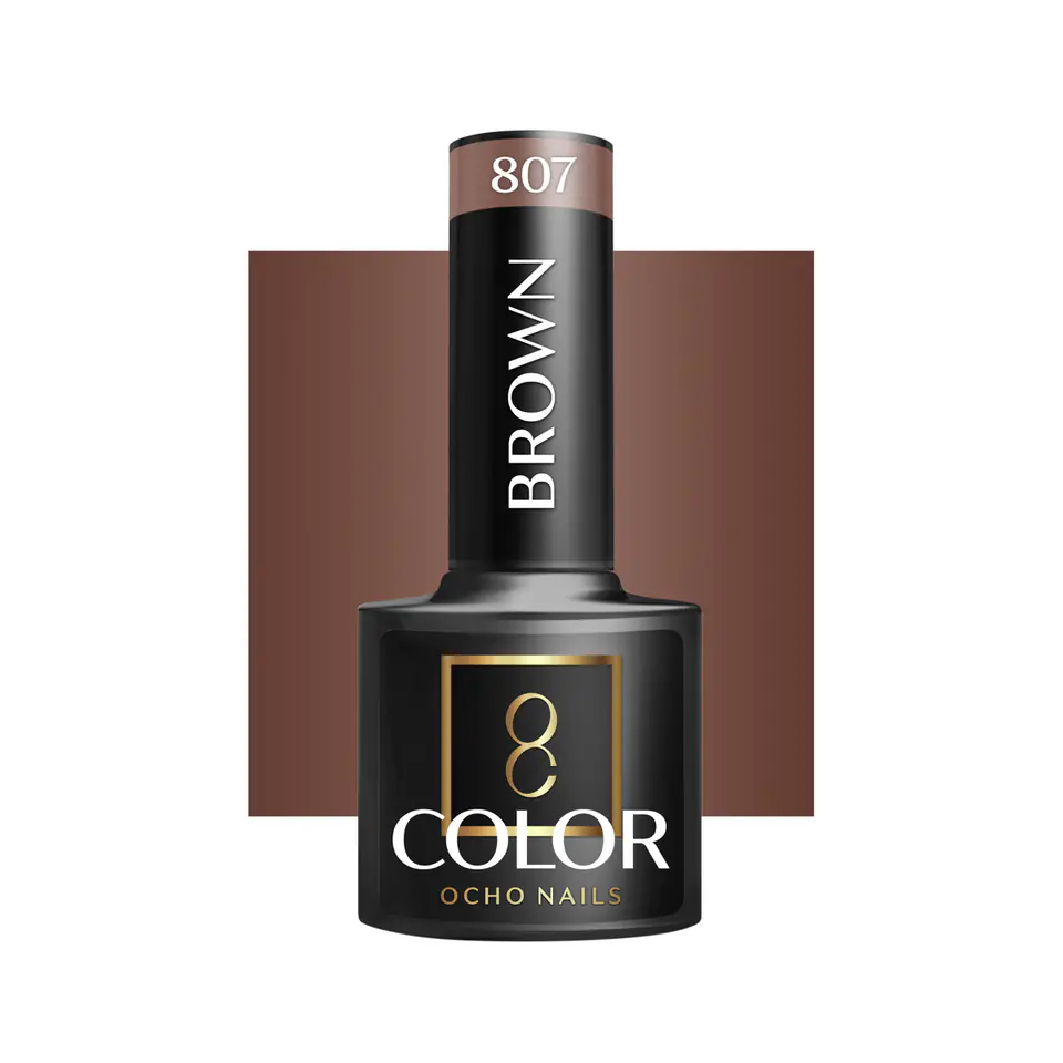 ⁨OCHO NAILS Lakier hybrydowy brown 807 -5 g⁩ w sklepie Wasserman.eu