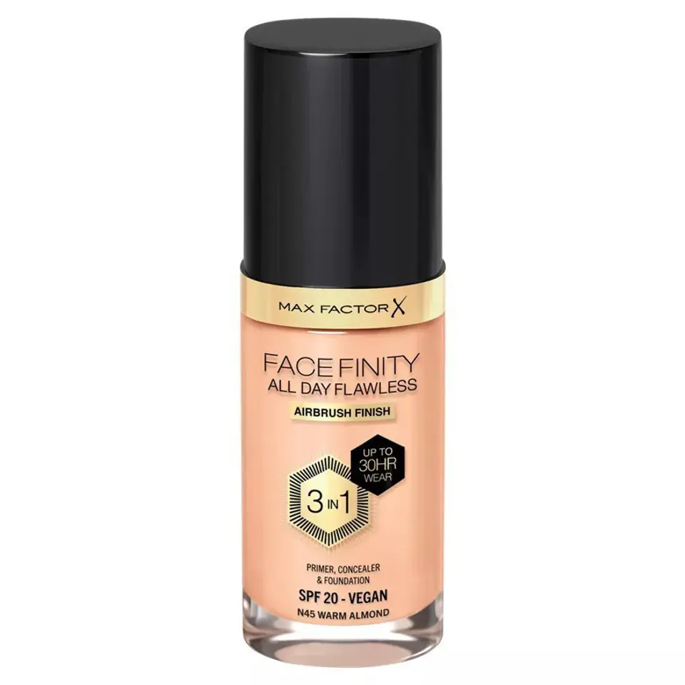 ⁨MAX FACTOR Podkład FACEFINITY All Day Flawless 3in1 nr N45 Warm Almond 30ml⁩ w sklepie Wasserman.eu