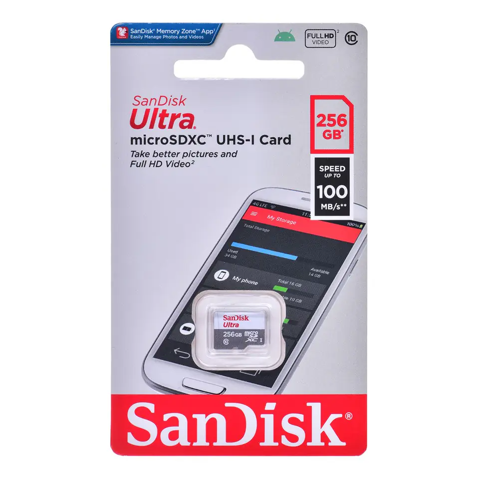 ⁨SANDISK ULTRA microSDXC 256GB 100MB/s A1 CL10 UHS-I⁩ w sklepie Wasserman.eu