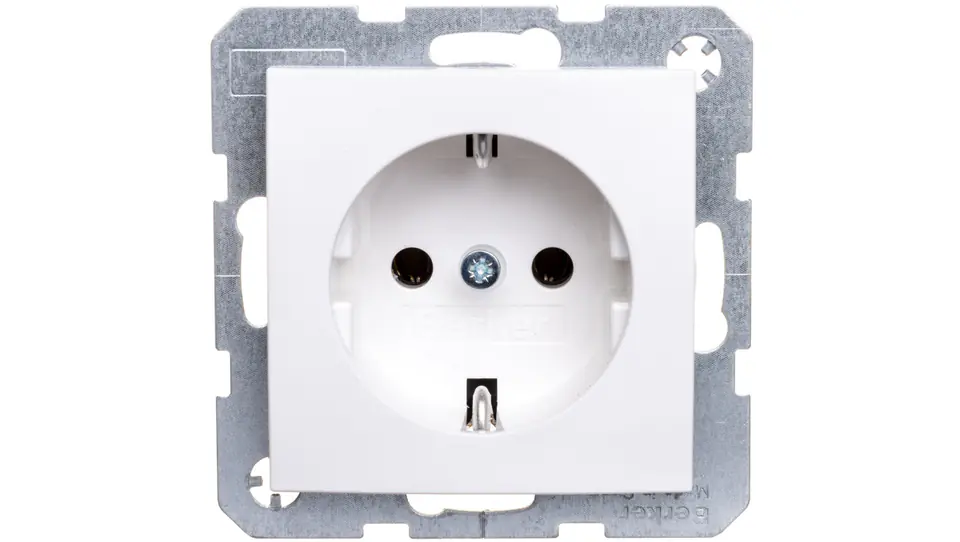 ⁨B.Square/S.1/B.3/B.7 Single socket with/u SCHUKO white 47431909⁩ at Wasserman.eu