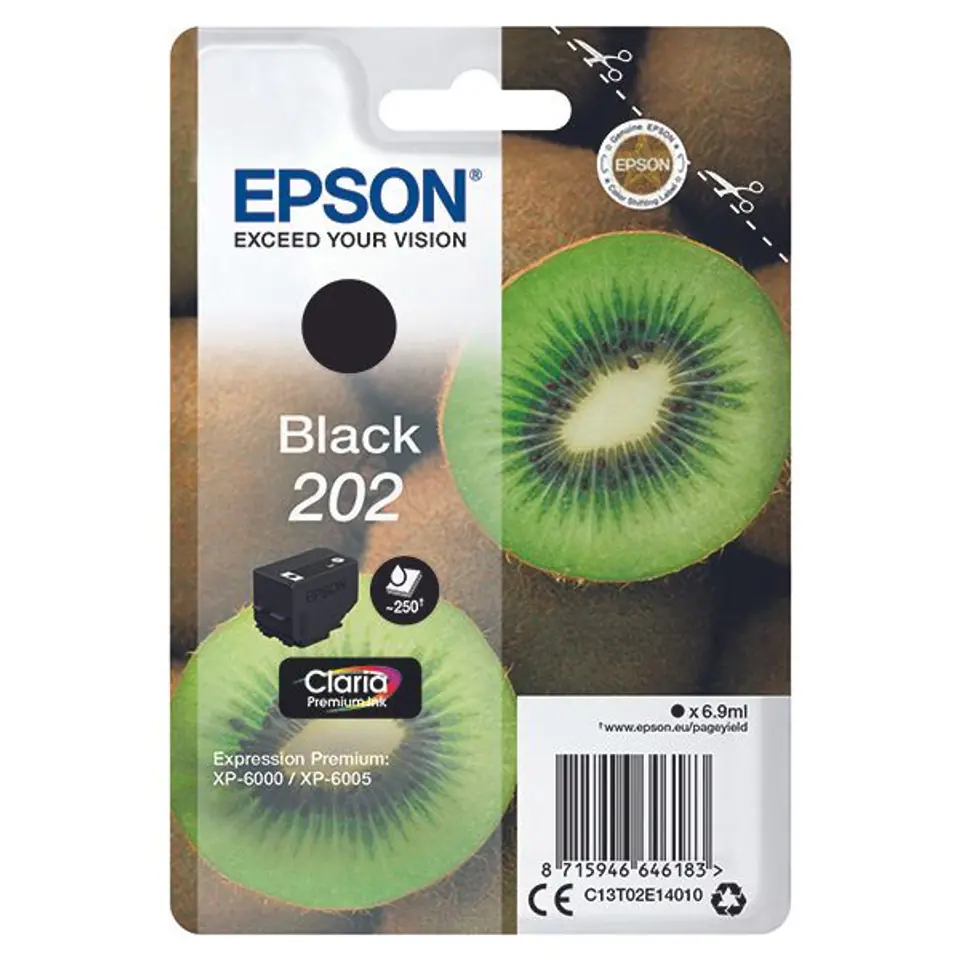 ⁨Epson oryginalny ink / tusz C13T02E14010, 202, black, 1x6.9ml⁩ w sklepie Wasserman.eu