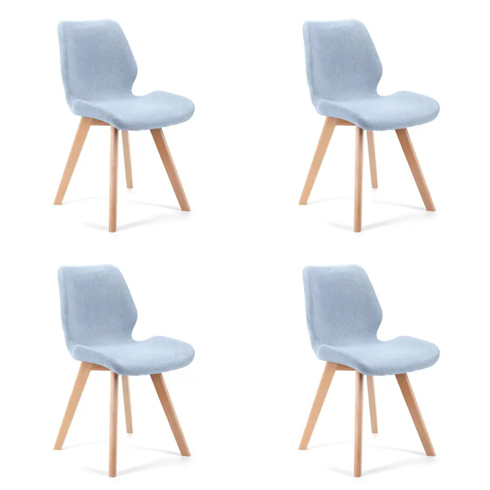 ⁨4x fabric upholstered chair SJ.0159 Blue⁩ at Wasserman.eu