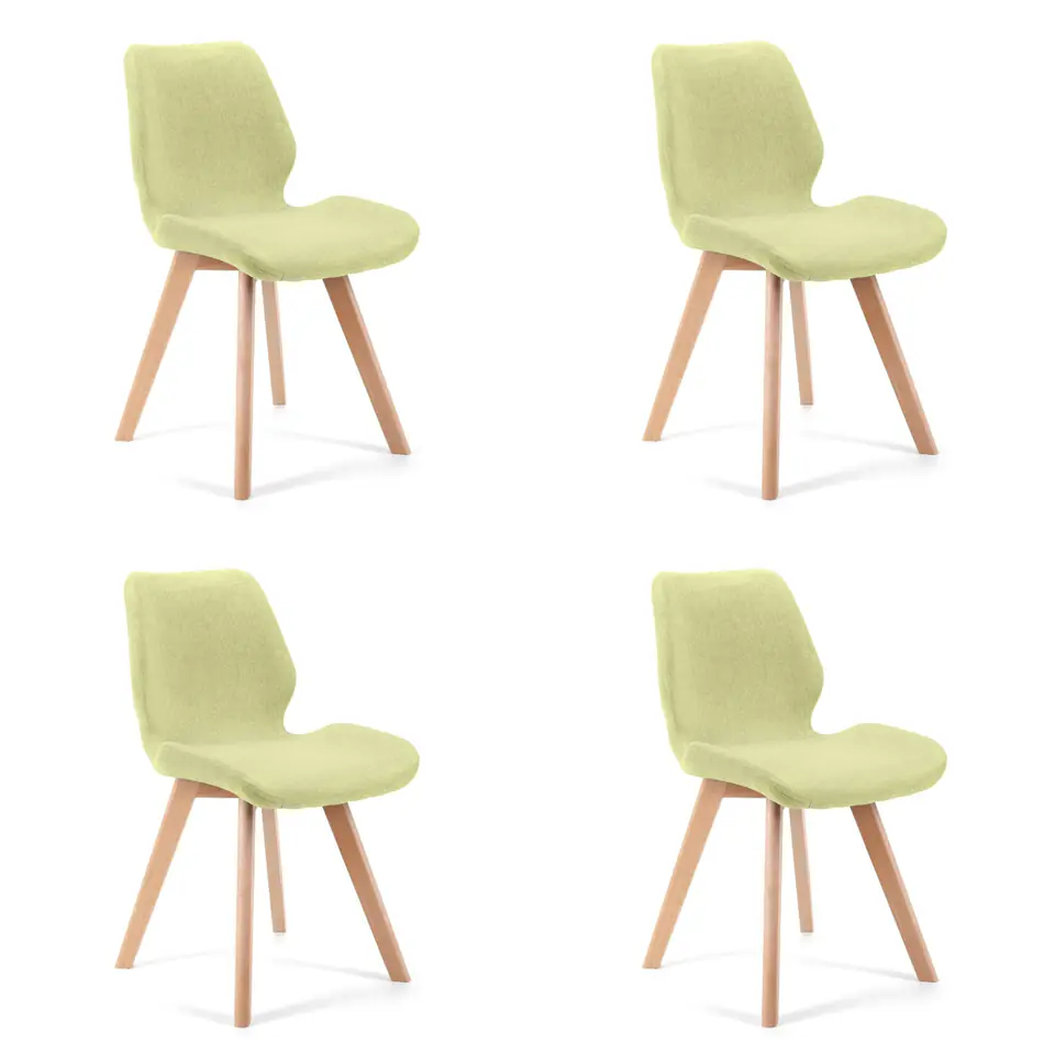 ⁨4x fabric chair SJ.0159 Green⁩ at Wasserman.eu