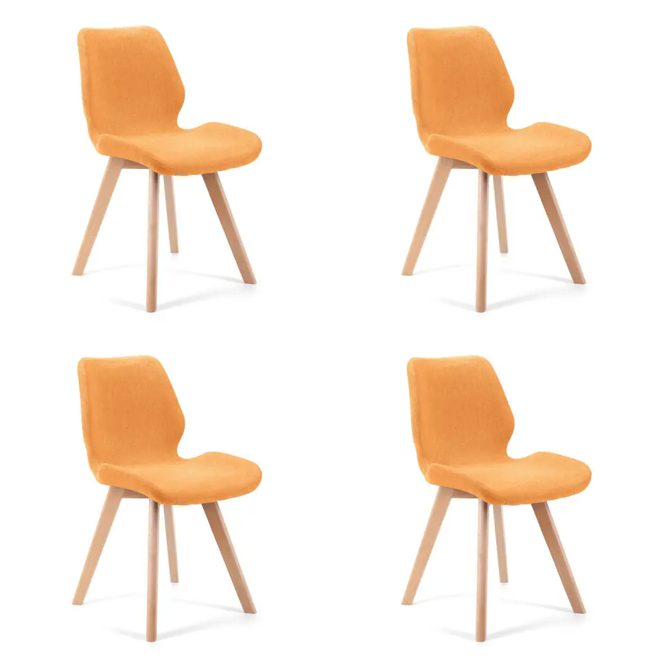 ⁨4x fabric upholstered chair SJ.0159 Orange⁩ at Wasserman.eu