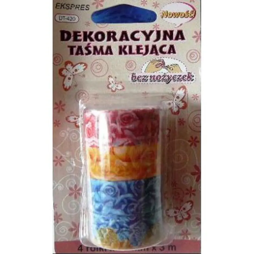 ⁨Taśma dekoracyjna RÓŻE 15x3(4) DT-420 DTA 15007⁩ w sklepie Wasserman.eu