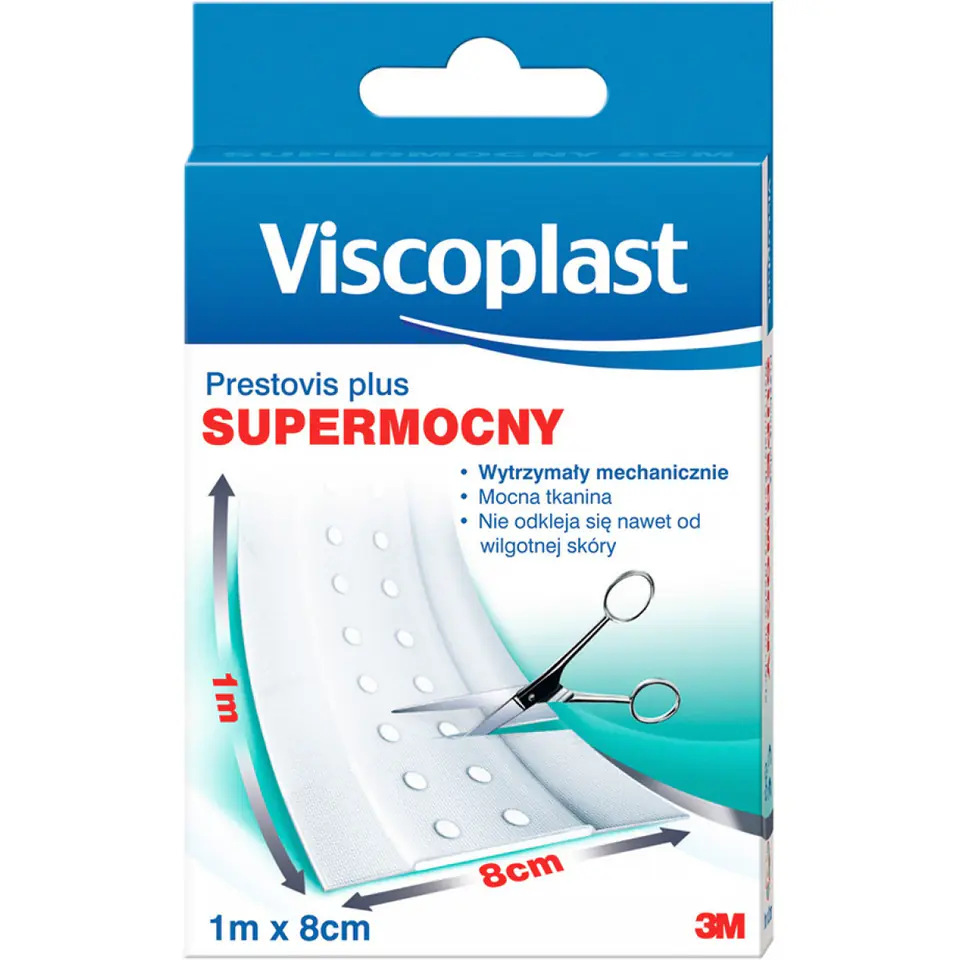 ⁨Plaster do cięcia super mocny 8cm x1m VISCOPLAST prestovis plus UU003080585 3M⁩ w sklepie Wasserman.eu