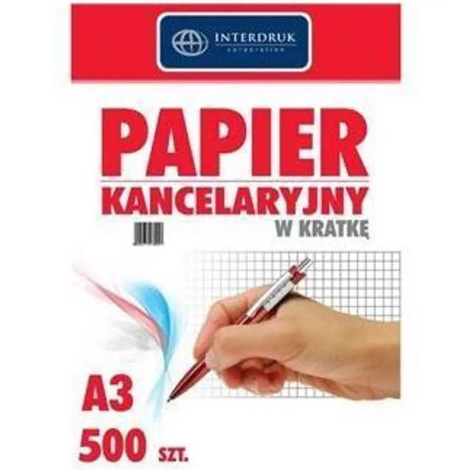 ⁨Papier kancelaryjny A3 kratka(500) INTERDRUK⁩ w sklepie Wasserman.eu